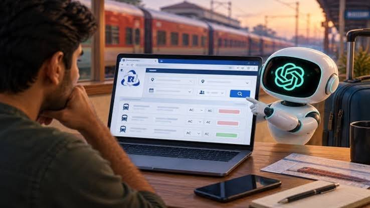 AI agent navigating IRCTC train ticket booking website